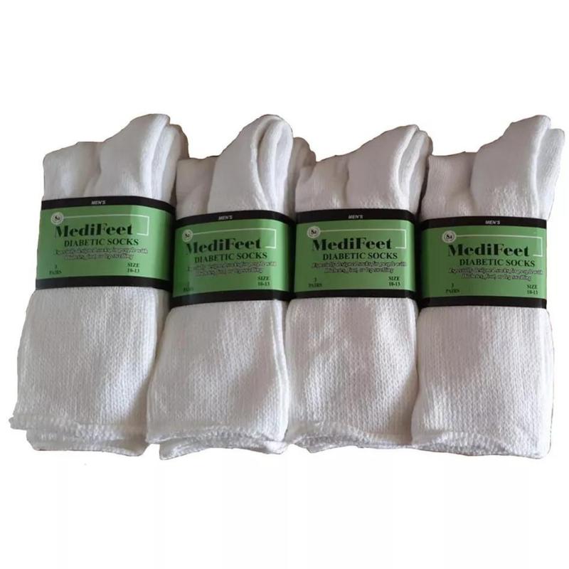 Men's Diabetic Socks Especially Designed For Diabetic Foot Leg Swelling - Comfort for Foot and Leg Swelling, Menswear Soft & Comfortable Extra Wide Loose Top Socks, Breathable (UK Size 10-13) Underwear Human Beige Plain Tropical 2
