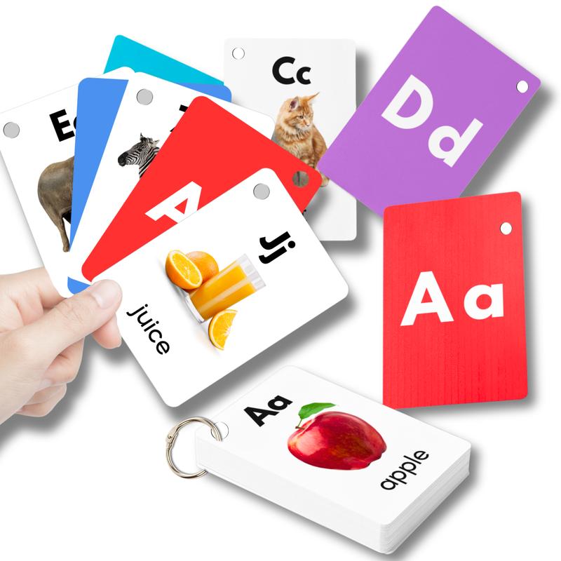 Alphabet Flash Cards for Kids, Early Learning First Word Cards for Preschhol Children and Toddlers 1