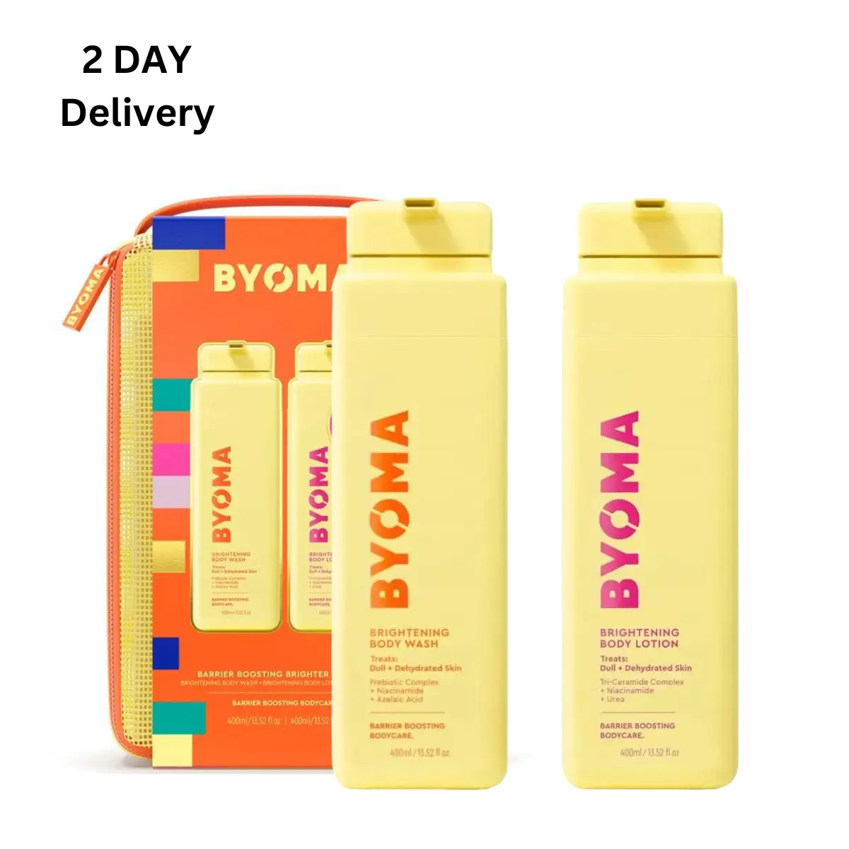 BYOMA Barrier Boosting Brighter Body Set for Body Care and Lotions Gel Moisture