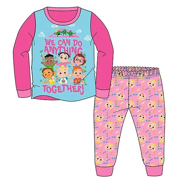 Cocomelon Girls "We can do anything together" Pyjama Set - super soft velour pants 0