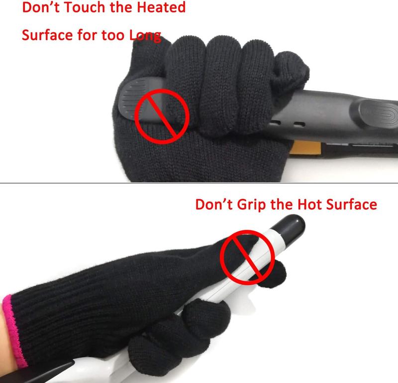 Product Introduction of Professional Heat Resistant Glove for Hair Styling Heat Blocking for Curling, Flat Iron and Curling Wand Suitable for Left and Right Hands, 1 Piece, Pink Edge Haircare Heatless 0
