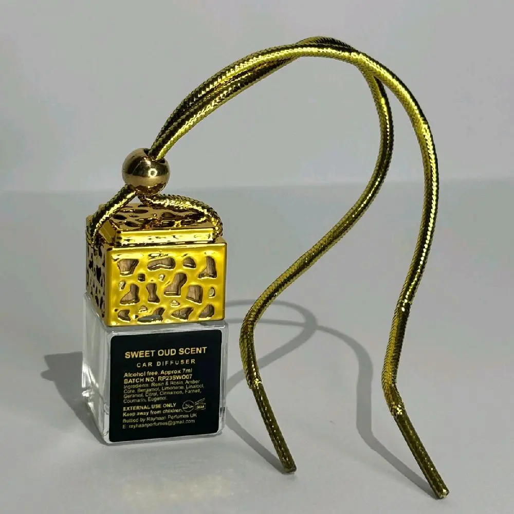 Sweet Aud Scent Gold Car Diffusor Alcohol free  - Refreshingly Cool Aroma for Your Vehicle  Approx 7ml
