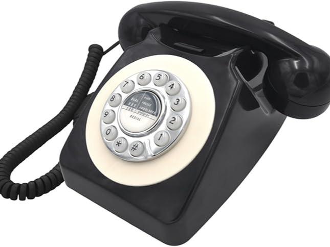 44510 Classic Retro Telephone/Vintage Style Corded Phone/Classic Ringer Sound/Push Button Dialling/Redial Function/Easy Setup/Red 4