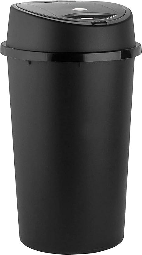 Product Introduction of KetoPlastics 45 Liter 45 Litre 45L TOUCH BIN Colour Bin for Home Garden Office School Kitchen Bathroom Top Bin Portable Pedal Bin Removable Lid (BLACK) 0