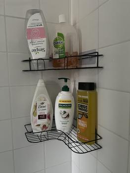Product Review of Shower Caddy Corner Bathroom Storage Rack Wall Mounted Bathroom Shelf Rack Bathroom Organizer Bathroom Accessories from J**e 0