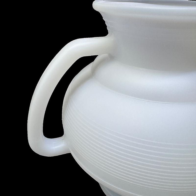 White Plastic Short Nose Lota / Watering Can / Bathroom Wash Jug - With Integrated Handle 2