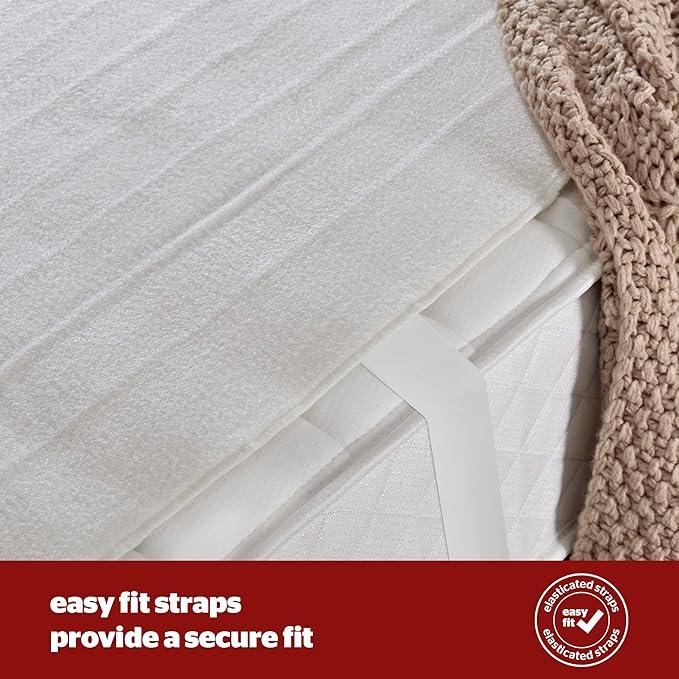 Silentnight Comfort Control Double Electric Blanket - 3 Heat Settings, Fast Heat Up, Overheat Protection, Easy Fit Straps, Machine Washable (135x120cm) heated  blanket 2
