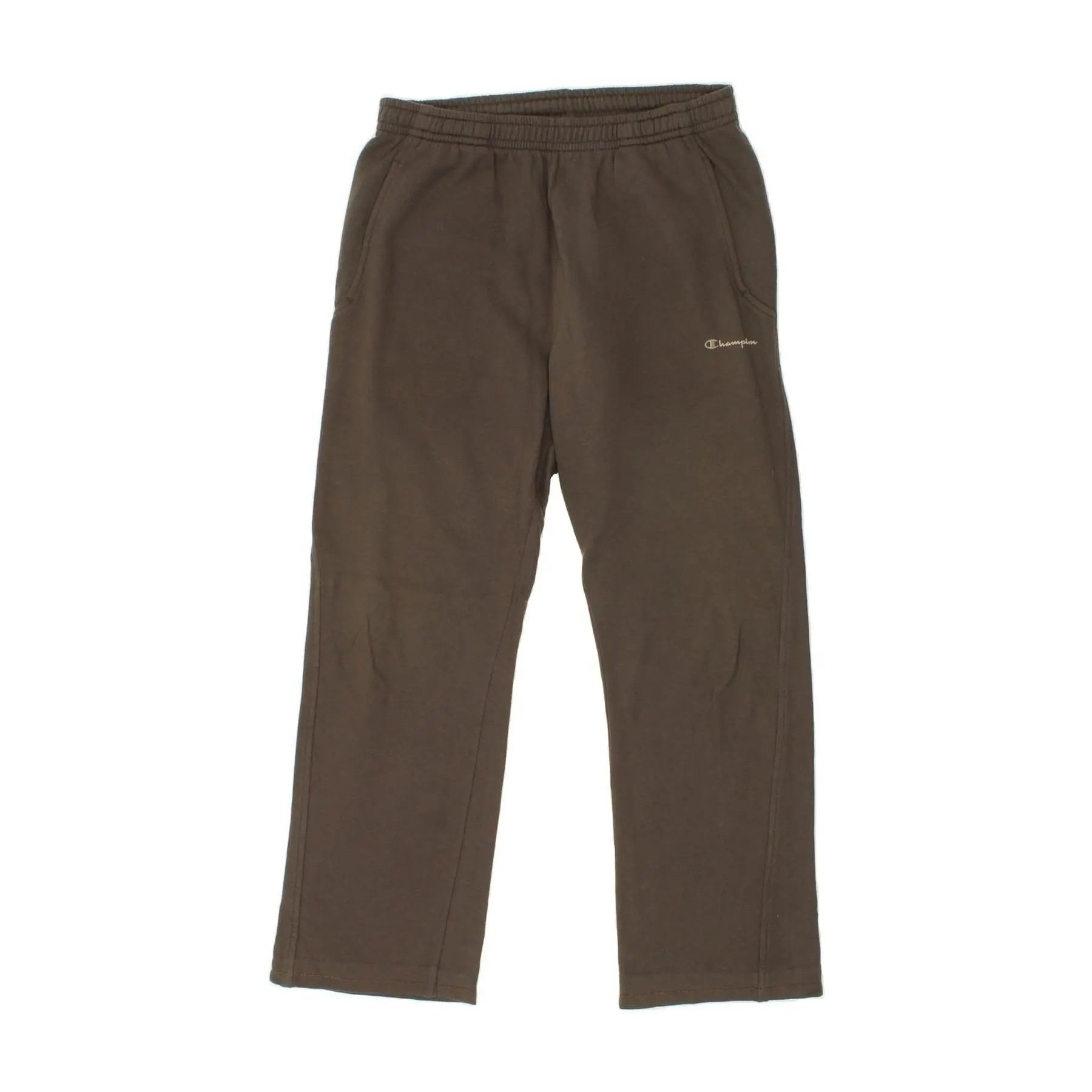Pre-Owned Vintage CHAMPION Mens Tracksuit Trousers Large Khaki Cotton