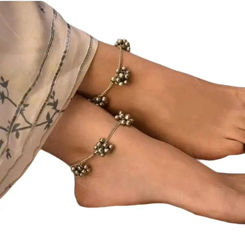 Oxidised Anklet Jewellery for Women - (black) Perfect for Any Occasion.No 101
