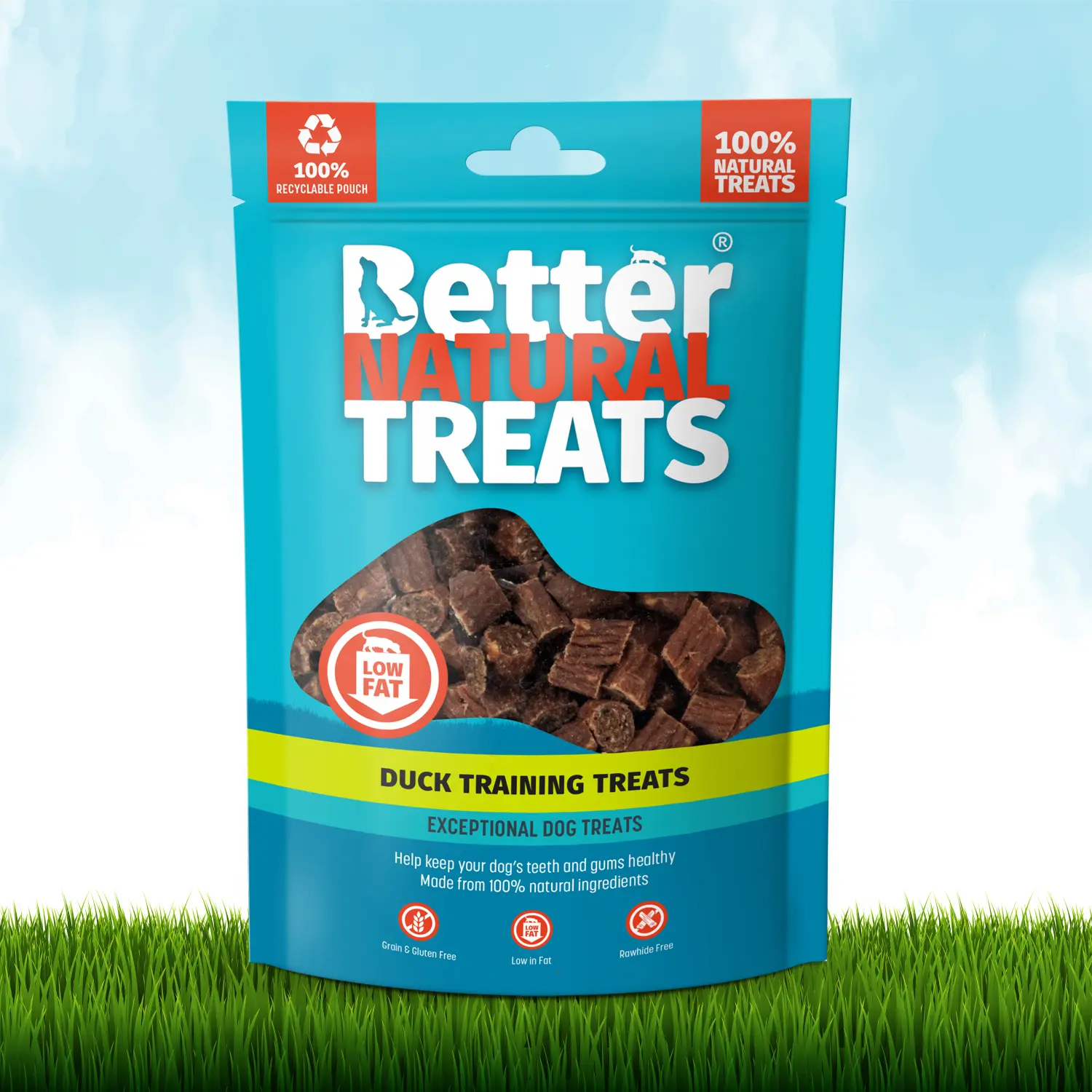 Better Natural Treats Duck Training Treats 90g Box of 10, Protein Packed Dog Delights weight control no wheat grainfree dogtreats human grade
