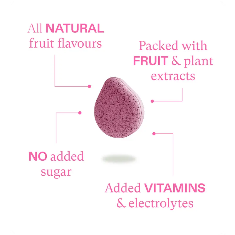 Raspberry, Elderberry, & Hibiscus - All Natural Fruit Water Flavours - Added vitamins & electrolytes Beverage Drink Sweet 4