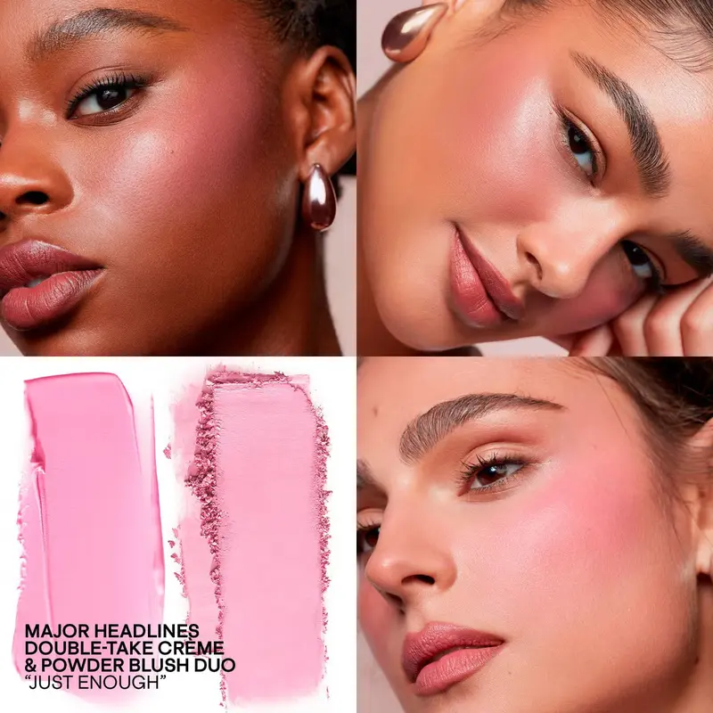 PATRICK TA Major Headlines - Double-Take Cream + Powder Blush Duo Makeup 3