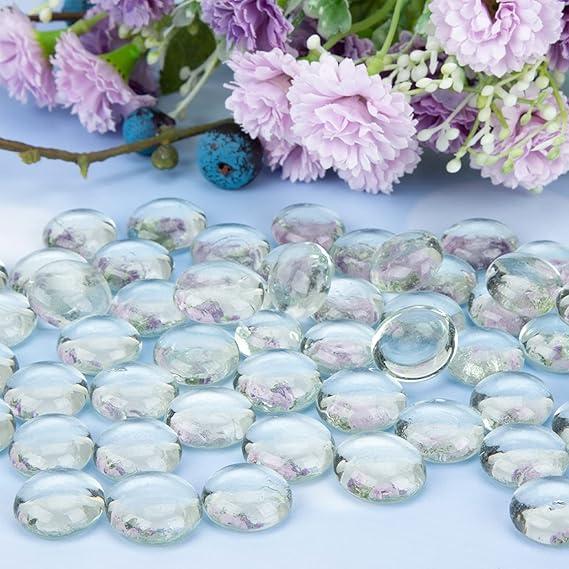 Clear Glass Pebbles 420-Pack 1.9kg｜1.5-2cm Crystal Stones for Aquarium Gravel, Vase Filler, Hydroponics & Home Decor 3