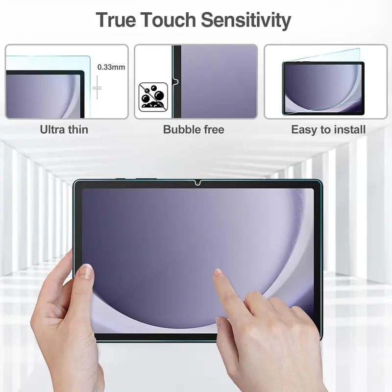 Mr.iFix 2 Pack Screen Protector for Galaxy Tab A9 Plus 11 Inch 2023, Tempered Glass Screen Film Guard for 11" Galaxy Tab A9+ Plus Tablet (SM-X210/X215/X216/X218) Protection 6