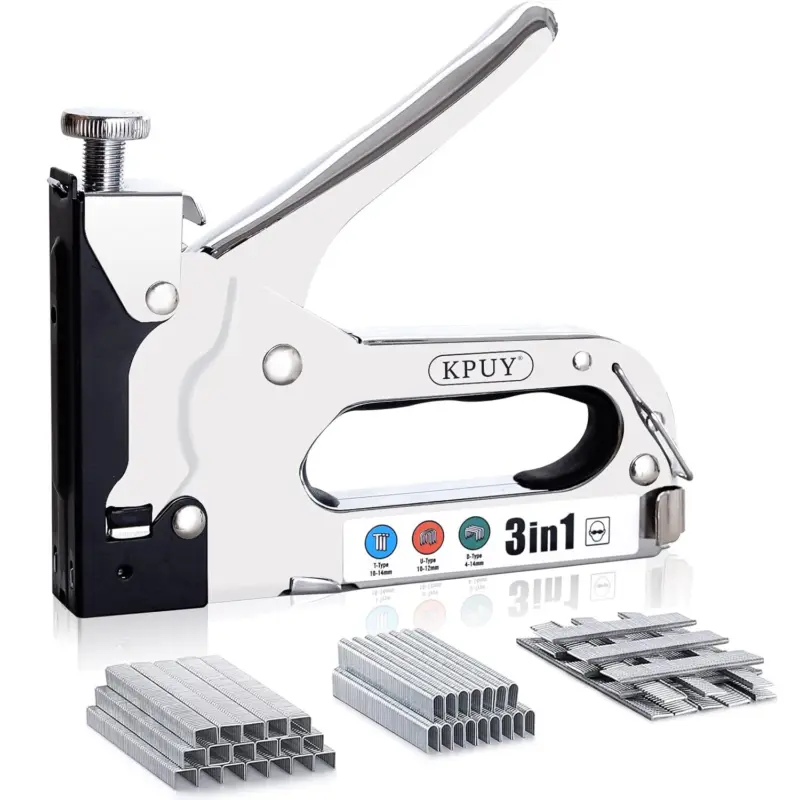 KPUY Upholstery Staple Gun DIY Nail Tacker Stapler Wood Brad Nailer 600x Staples 0