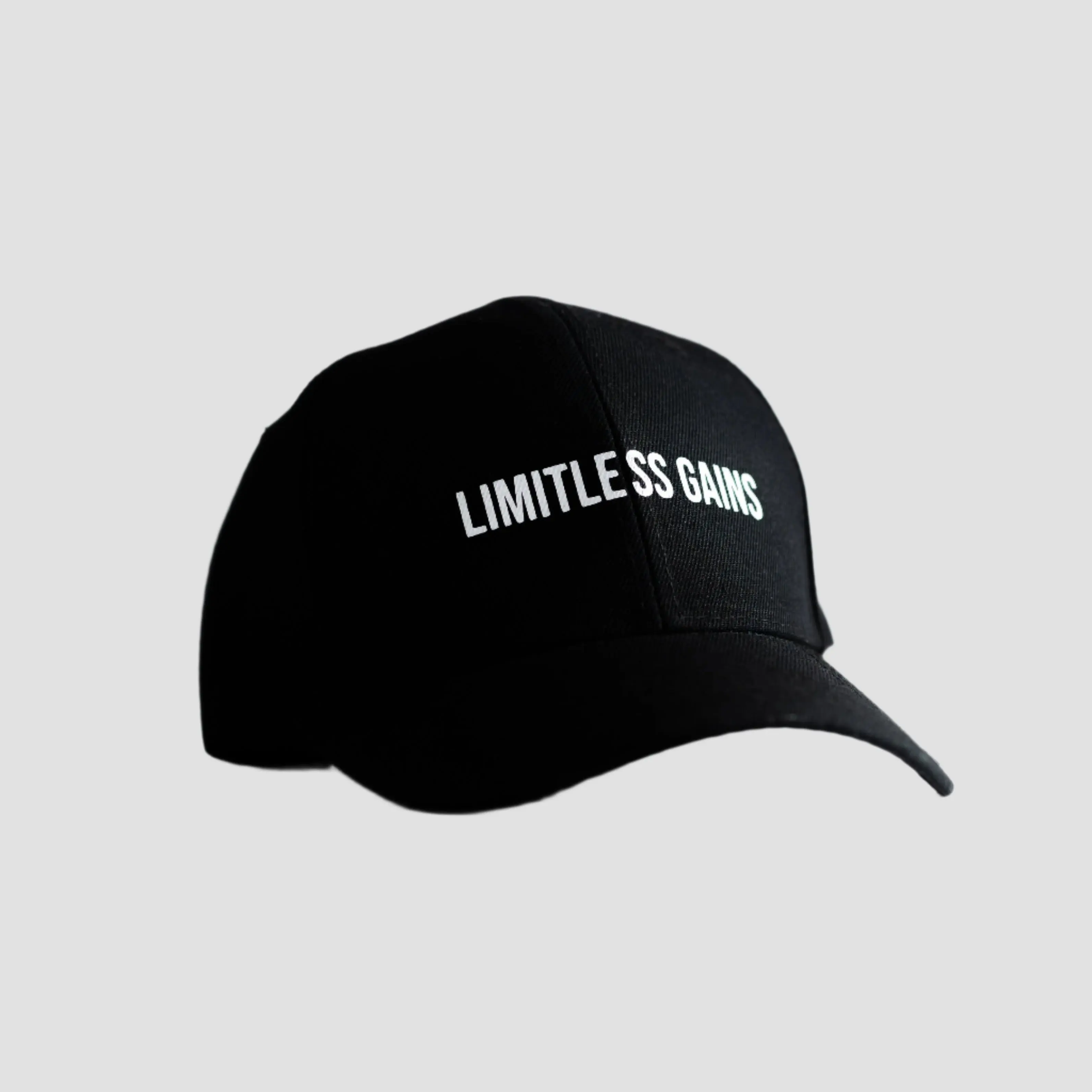 LIMITLESS GAINS - Unisex Performance Baseball Cap – Adjustable Breathable Gym Hat with Bold Logo, Lightweight Moisture-Wicking Fabric & Velcro Strap – One Size Fits All