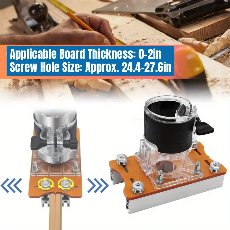 Wood Router Base 2 In 1 Compact Wood Palm Router Base Router Slotting Bracket Woodworking Slotting Trimming Compact Wood Palm Router Base For Carbinet Closet Furniture 7