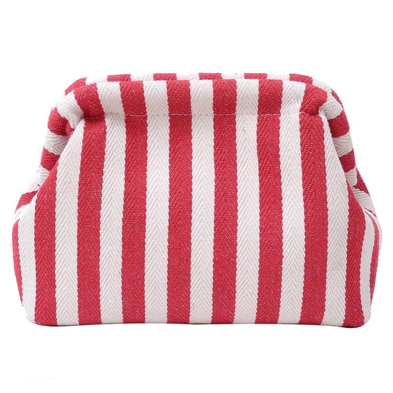 Product Introduction of Crochet Canvas Clutch Purse for Women Summer Beach Clutch Bag Ruched Cloud Bag Colorblock Ladies Luxury Evening Handbag Purse 77