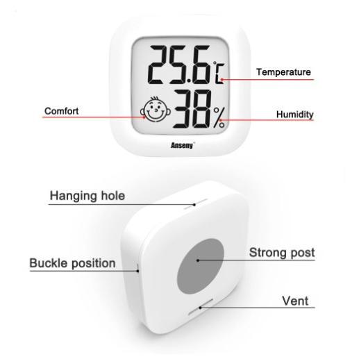 LCD Digital Thermometer Hygrometer Indoor Room Electronic Temperature Humidity Meter Sensor Gauge Weather Station For Home 1