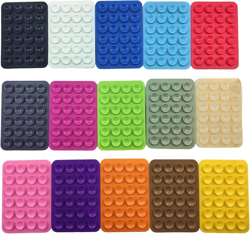 Product Introduction of 15 Pcs Silicone Suction Cup Phone Holders, Suction Phone Case, Suction Cup Phone Mount 24 Suction Cups, Phone Accessories, Multipurpose Suction Cup Mat for Mobile Phones Cellphone Smartphone smartphone  mount 1