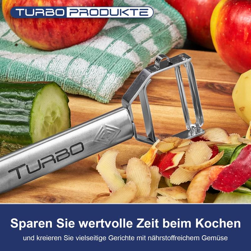 Product Introduction of Stainless Steel Peeler, 3-in-1 Function for Fruits and Vegetables, Pendulum Blade for Left & Right Handed, Multicolor 12