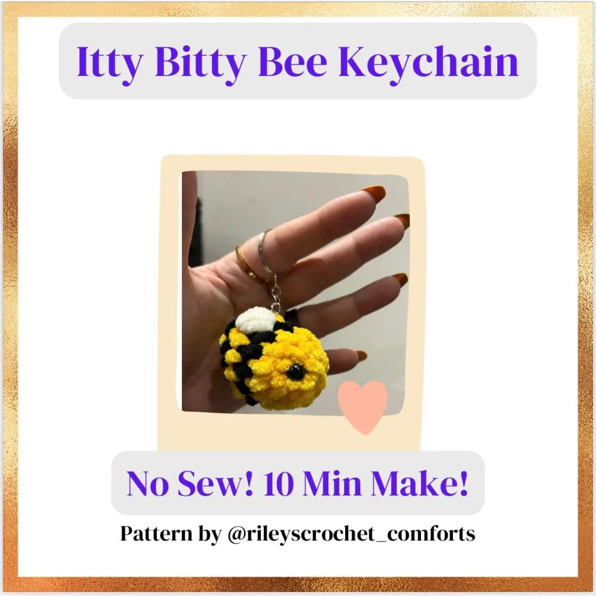 Itty Bitty Bee Crochet Pattern (Physical Copy)