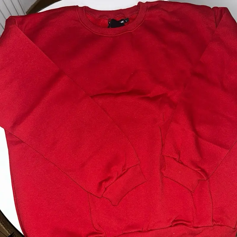 Ladies jumper in red and orange