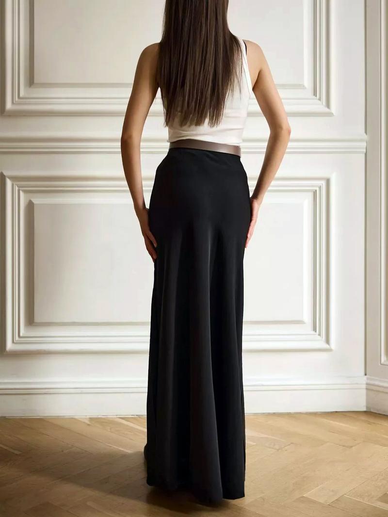 Product Introduction of 2025 Women's fashion loose high-waisted long skirt Womenswear Bottom 4