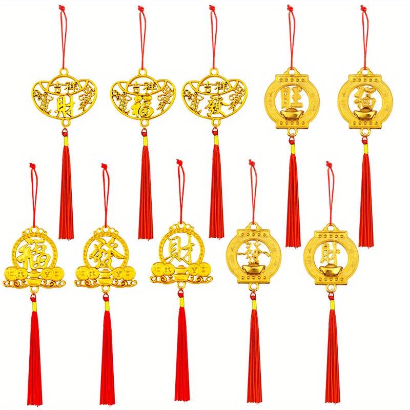 10pcs Classic Snake Year Hanging Ornaments - Plastic New Year Decorations, No Electricity or Feathers Required, Bonsai Wealth Tree Lantern Pendants for 2025 Spring Festival Multicolor 4