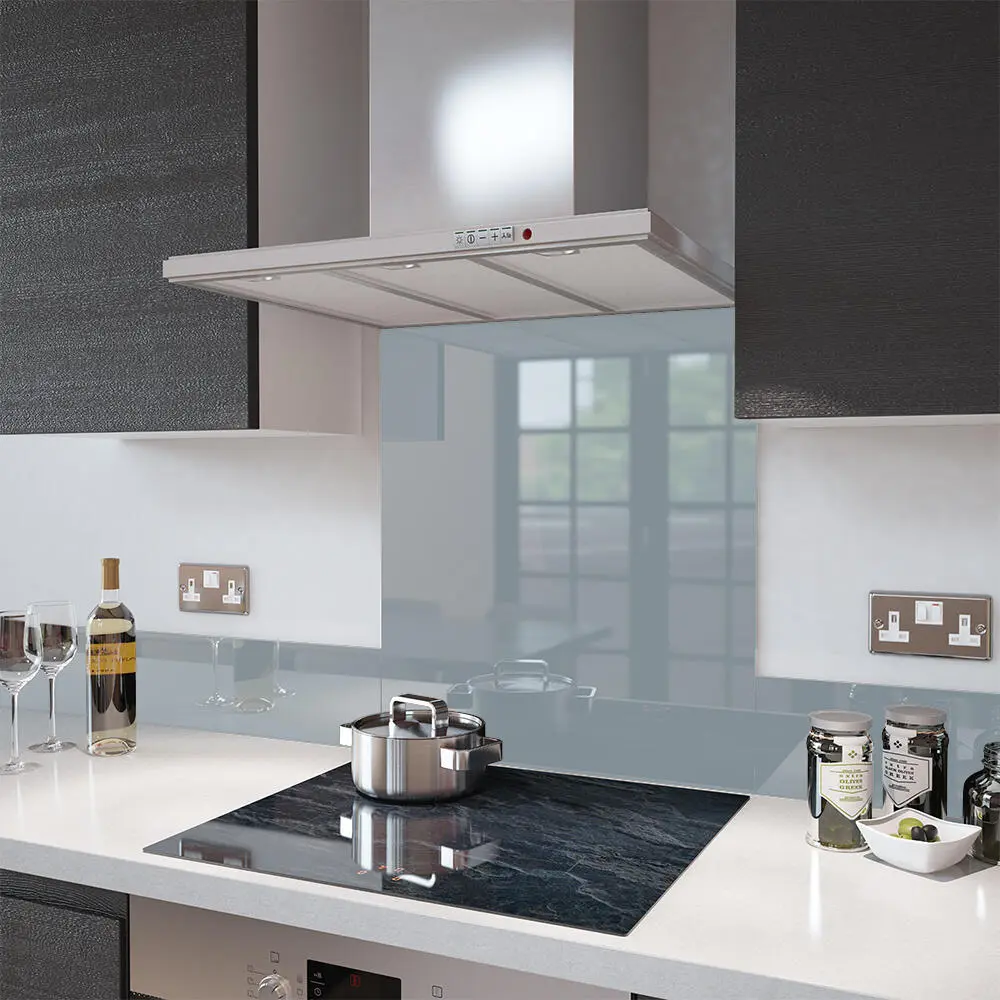 Glass Splashbacks Squirrel Grey and Glass Upstands