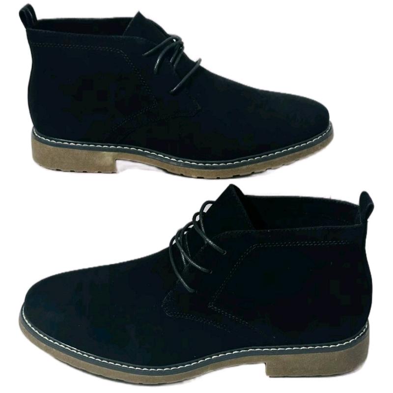 Mens Lace Up boots Faux Suede Fashion Shoes Footwear Comfort Flat Boy Stylish Design Casual Closed Walking Shoes 7