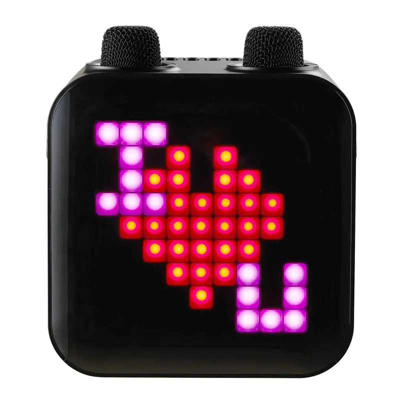 Lifeideas Portable Wireless bluetooth 5.0 RGB Light Karaoke Speaker With 2 Microphones Audio Smartphone 2
