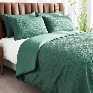 3d Embossed Texture Duvet Quilt Cover Set Canterbury Square Pattern Signature Bedding Luxury Single Double King SuperKing Size Bed Soft Polyester Charcoal Green Grey White