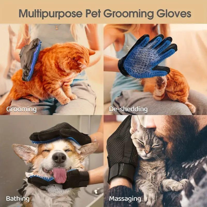 Multifunctional Pet Grooming Gloves for Dogs and  Cats - Hair Brush, Shedding Fur Remover, Clean and Massage Mitt 8