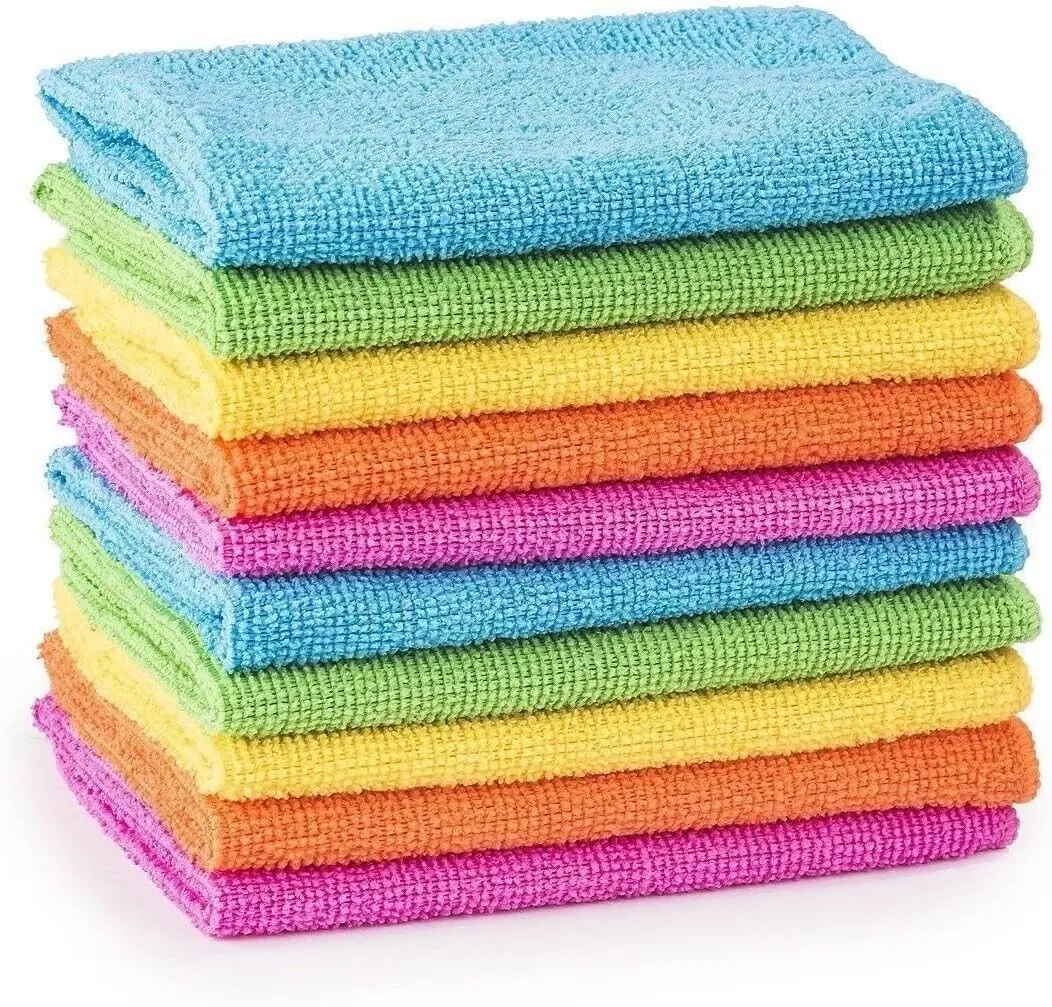 20 Pack XL Microfibre Home Kitchen Car Valeting Duster Polishing Cleaning Cloths Household Microfiber Hand Cleaner