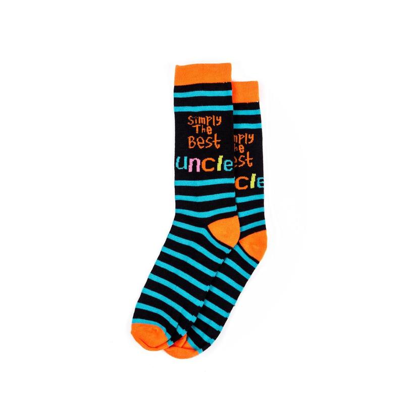 Simply The Best Uncle Socks, Fathers Day Gifts, Christmas Gift Menswear Underwear Cotton Stripe 1