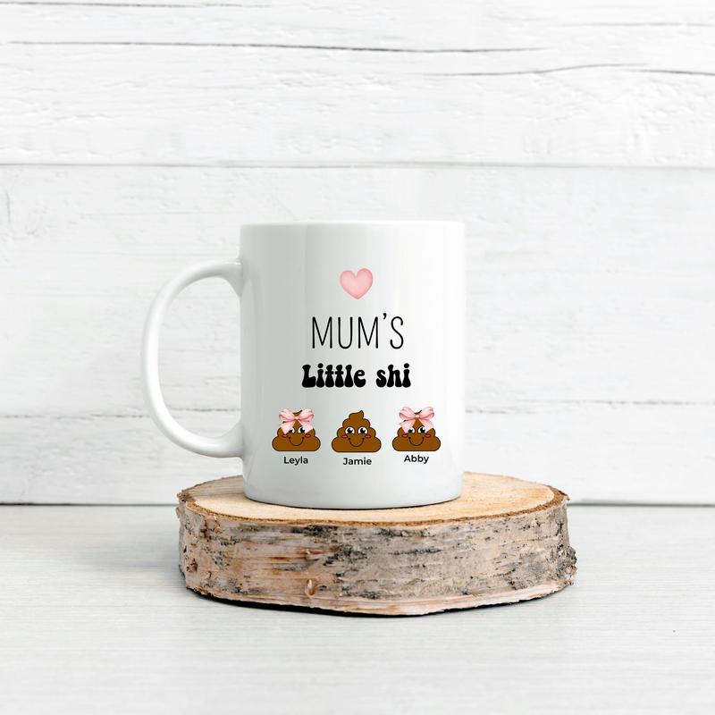Personalised Mum's Little Funny Mug, Mother's day Gift,Present for Mum, Wife, Friend, Colleague, 11 Oz Cup Drinkware, Reusable Tumbler,mam, mom, mama For Coffee or Tea at the Office, with Coworkers Reuse Washable Ceramic mugs sweary 1