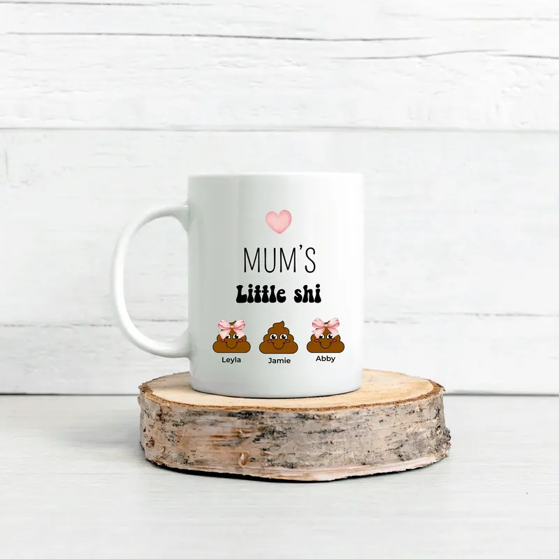 Personalised Mum's Little Funny Mug, Mother's day Gift,Present for Mum, Wife, Friend, Colleague, 11 Oz Cup Drinkware, Reusable Tumbler,mam, mom, mama For Coffee or Tea at the Office, with Coworkers Reuse Washable Ceramic mugs sweary 1