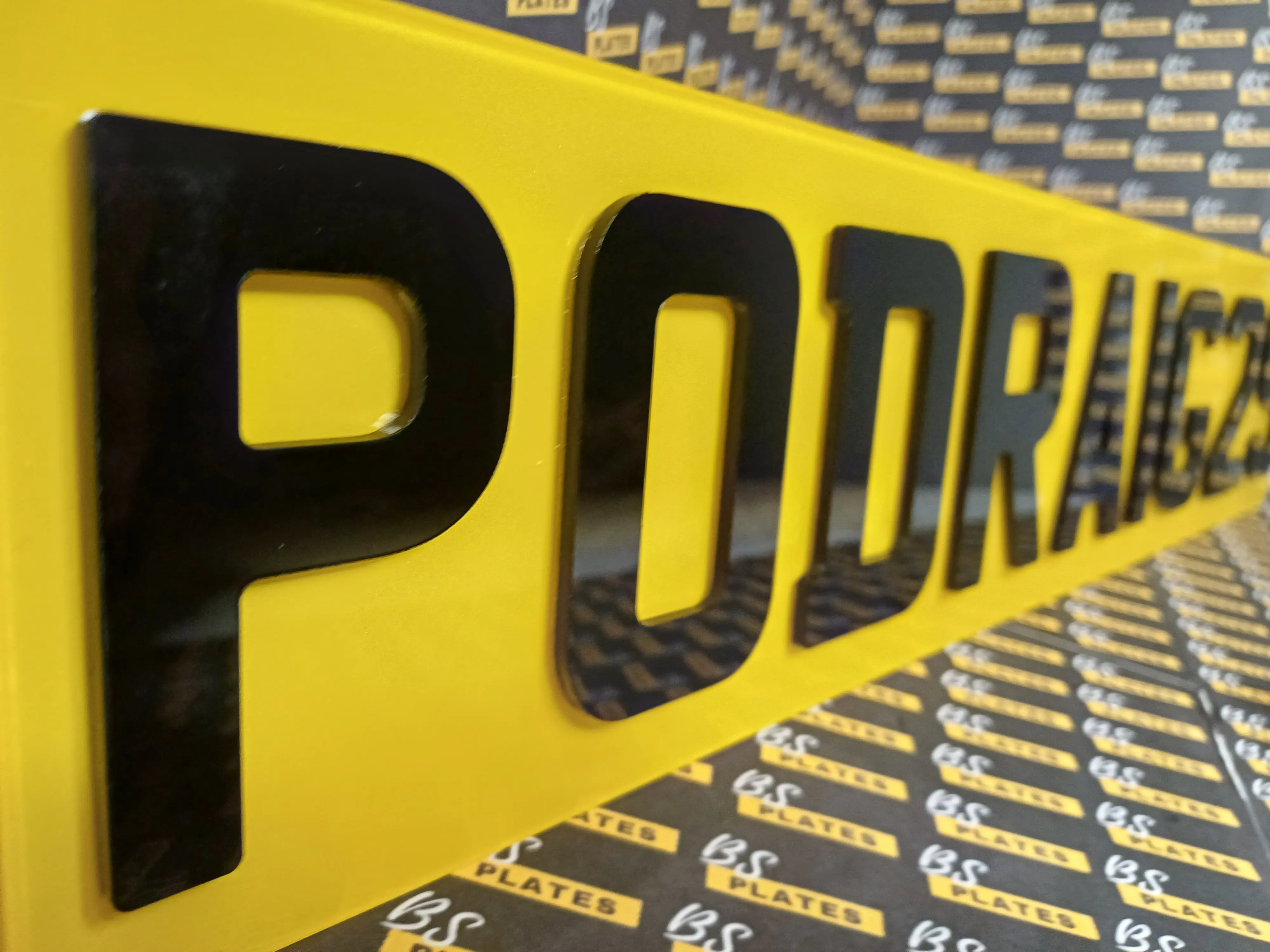 Custom 4D Name Show Plate Sign | Personalised Wall Decor | Cars