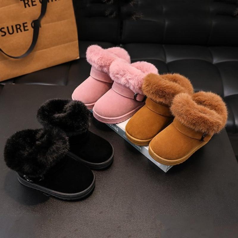 Girls snow boots - Festive Winter Snow Boots - Soft Faux Fur, Rubber Soles, Cute Designs - Fall and Winter Play - Little Girls -  For Warmth, Comfort, and Style - Winter Wonderland Adventures Await 1