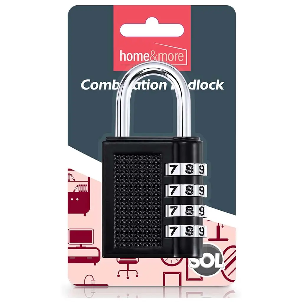 4 Digit Combination Padlock for Gym Locker - Heavy Duty Waterproof Padlock