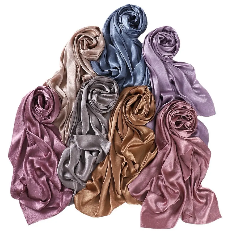 Malaysian silk satin scarf