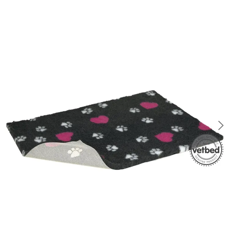 Pet Life - Vet Bed - Charcoal with Blue and White Paws 5