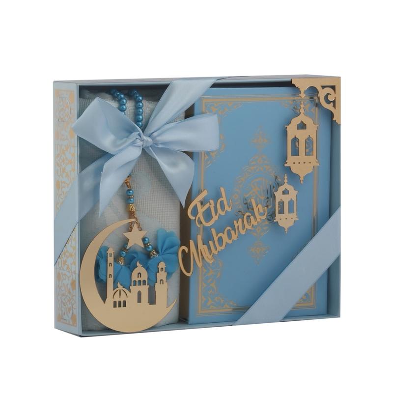 EID GIFT SET * - 3pc bundle gift set, includes Quran, Prayer Rug & Tasbeeh 3