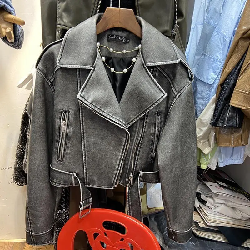 Oversized faux leather biker jacket-3 colours Womenswear Coats Womenswear Coats