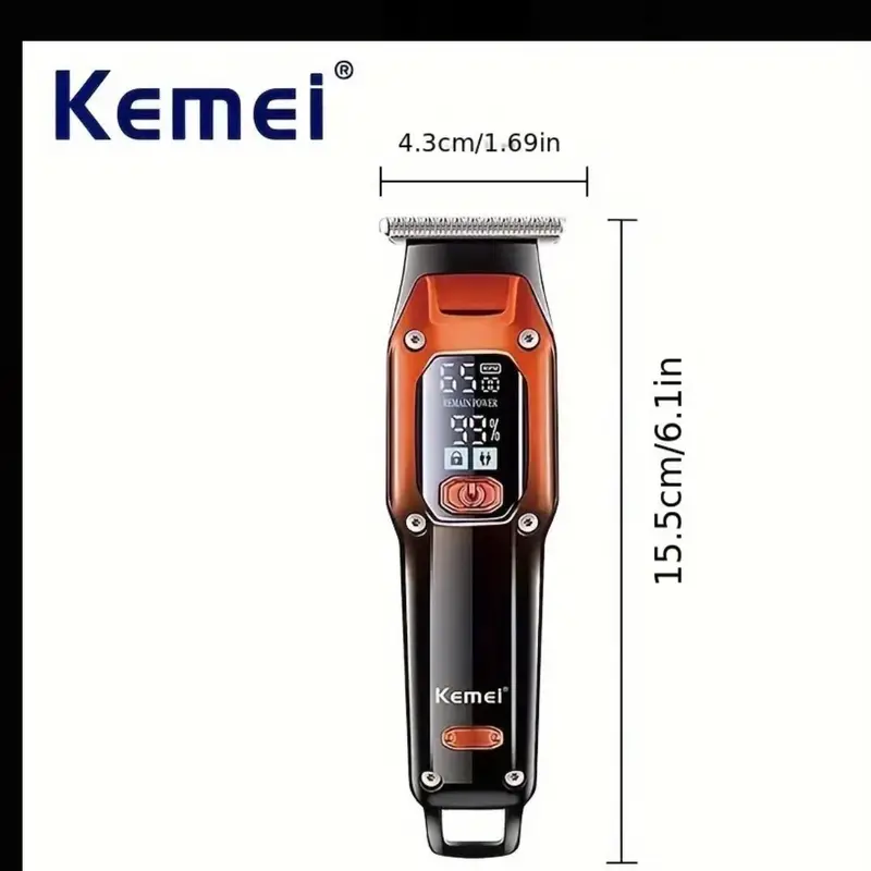 Kemei KM-658 Professional Hair Clipper With LCD Display Barber Machine - Comfort 5
