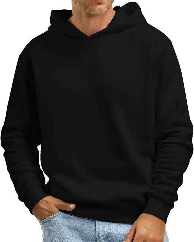 Men's Hoodie Sweater Autumn Winter Long Sleeve Sweatshirt Sweat Jacket Urban Pullover Men Sport and Casual Long Sleeve Shirt Hooded Sweatshirt Plain Menswear Clothing Fleece Basic Fitted Tops Longsleeves  Human Gamis Beige ShadowFits  Midnight Essentials 0