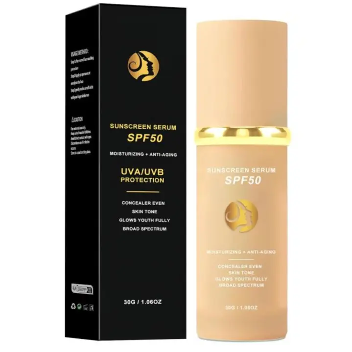Colour Changing 4 in 1 Foundation, Sunscreen Serum, Concealer, Moisturizer, SPF50 Liquid Hyaluronic Acid, 24hr Hydration, 30ml (1pc) - Makeup Moisturizing Olive Waterproof Moisture Hydrating Hydrate Cosmetic Oil future Multicolor
