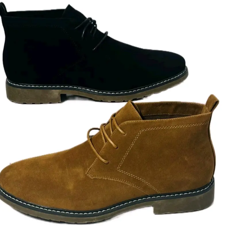 Mens Lace Up boots Faux Suede Fashion Shoes Footwear Comfort Flat Boy Stylish Design Casual Closed Walking Shoes 0