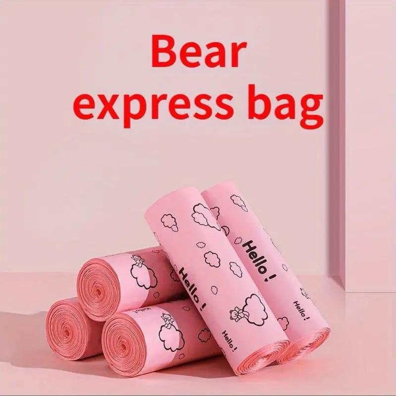 1 Roll Of 10pcs Logistics Packaging Waterproof Bags, Thickened Express Packaging Bags, Colorful Packaging Bags, Thickened Waterproof Express Bags With Cartoon Printing, Clothing And Decoration Packaging 1